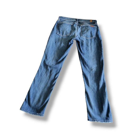 ✨️HP✨️7 For All Mankind | Blue Denim Slim Straight Leg Jeans (SIZE 27) - Picture 4 of 9
